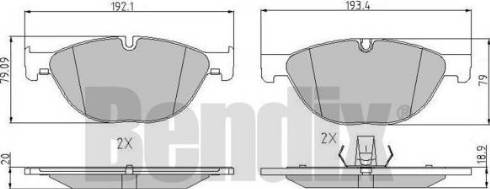 BENDIX 510860 - Set placute frana,frana disc aaoparts.ro