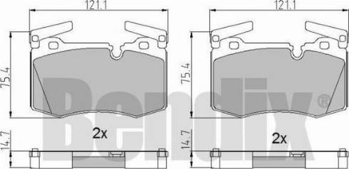BENDIX 510861 - Set placute frana,frana disc aaoparts.ro