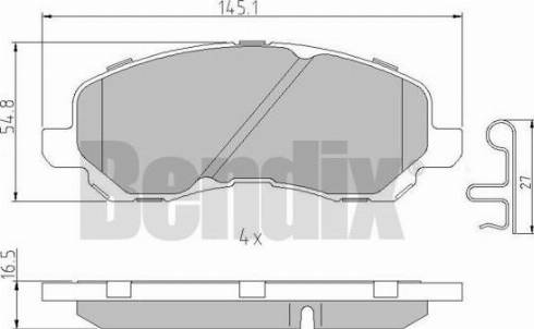 BENDIX 510874 - Set placute frana,frana disc aaoparts.ro