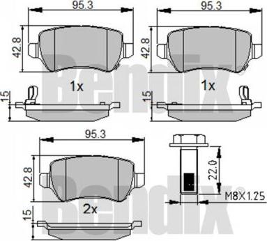 BENDIX 510399 - Set placute frana,frana disc aaoparts.ro