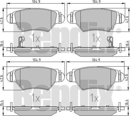BENDIX 510341 - Set placute frana,frana disc aaoparts.ro
