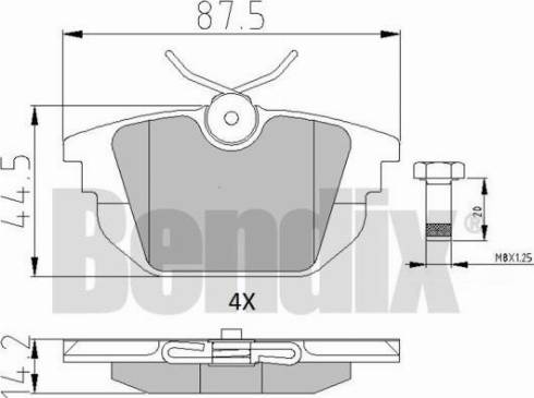 BENDIX 510355 - Set placute frana,frana disc aaoparts.ro