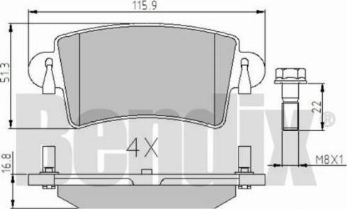 BENDIX 510369 - Set placute frana,frana disc aaoparts.ro