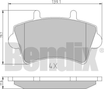BENDIX 510368 - Set placute frana,frana disc aaoparts.ro