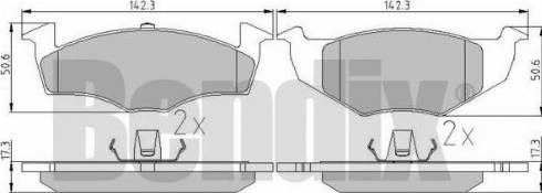 BENDIX 510307 - Set placute frana,frana disc aaoparts.ro