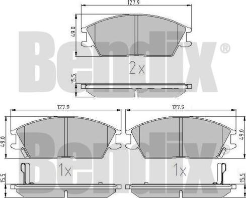 BENDIX 510320 - Set placute frana,frana disc aaoparts.ro