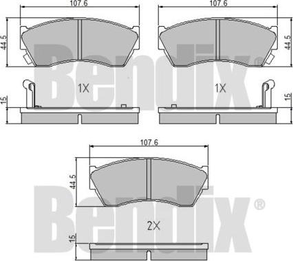 BENDIX 510252 - Set placute frana,frana disc aaoparts.ro