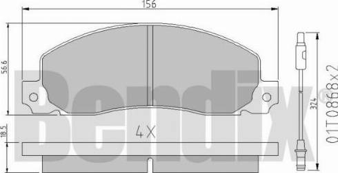 BENDIX 510203 - Set placute frana,frana disc aaoparts.ro