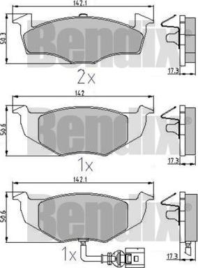BENDIX 510216 - Set placute frana,frana disc aaoparts.ro