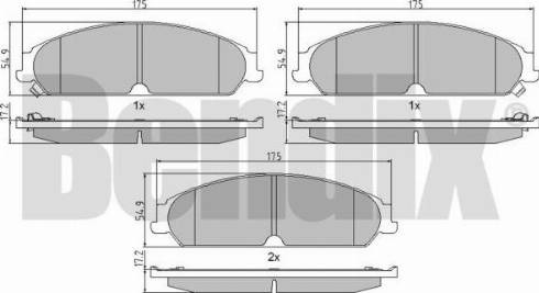 BENDIX 510231 - Set placute frana,frana disc aaoparts.ro
