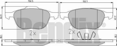BENDIX 510237 - Set placute frana,frana disc aaoparts.ro