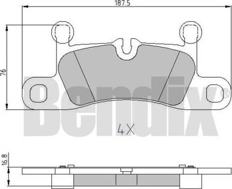 BENDIX 510798 - Set placute frana,frana disc aaoparts.ro