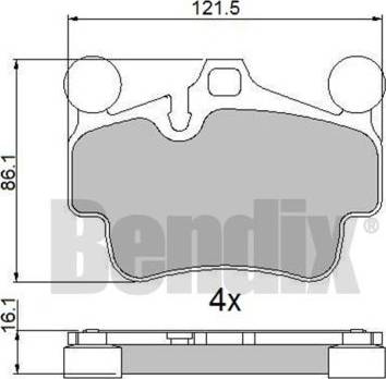 BENDIX 510740 - Set placute frana,frana disc aaoparts.ro