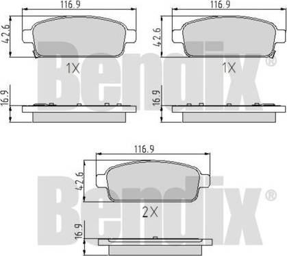 BENDIX 510761 - Set placute frana,frana disc aaoparts.ro