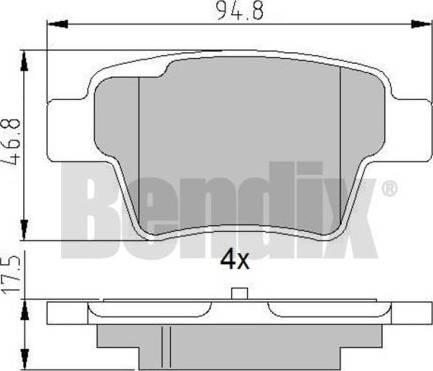 BENDIX 510763 - Set placute frana,frana disc aaoparts.ro
