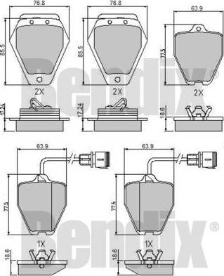 BENDIX 510762 - Set placute frana,frana disc aaoparts.ro