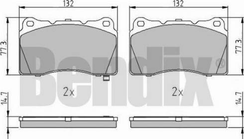 BENDIX 510786 - Set placute frana,frana disc aaoparts.ro