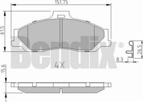 BENDIX 510780 - Set placute frana,frana disc aaoparts.ro