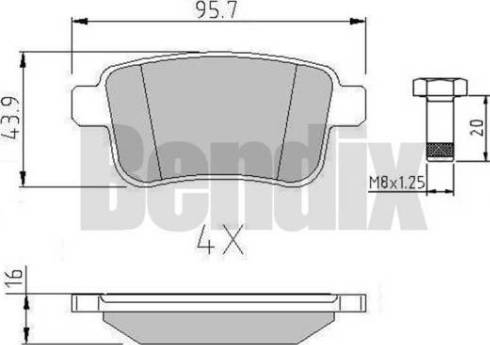 BENDIX 510729 - Set placute frana,frana disc aaoparts.ro