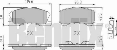 BENDIX 510721 - Set placute frana,frana disc aaoparts.ro