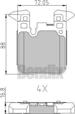 BENDIX 511054 - Set placute frana,frana disc aaoparts.ro