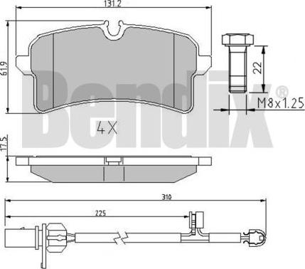 BENDIX 511073 - Set placute frana,frana disc aaoparts.ro
