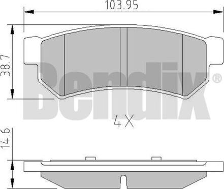 BENDIX 511160 - Set placute frana,frana disc aaoparts.ro