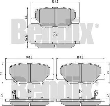BENDIX 511121 - Set placute frana,frana disc aaoparts.ro