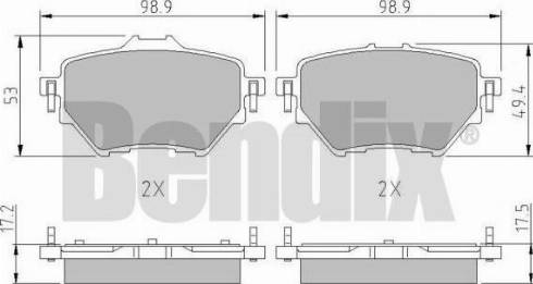 BENDIX 511172 - Set placute frana,frana disc aaoparts.ro