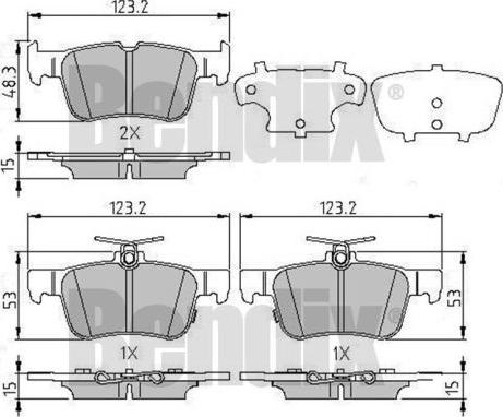 BENDIX 511291 - Set placute frana,frana disc aaoparts.ro