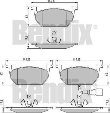BENDIX 511201 - Set placute frana,frana disc aaoparts.ro