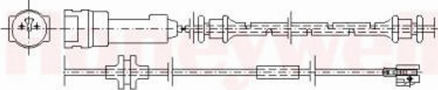 BENDIX 581386 - Senzor de avertizare,uzura placute de frana aaoparts.ro