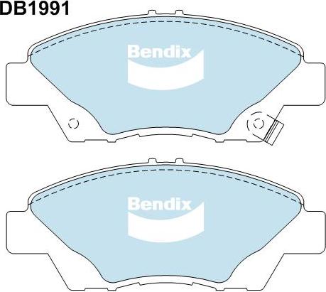 BENDIX DB1991 GCT - Set placute frana,frana disc aaoparts.ro