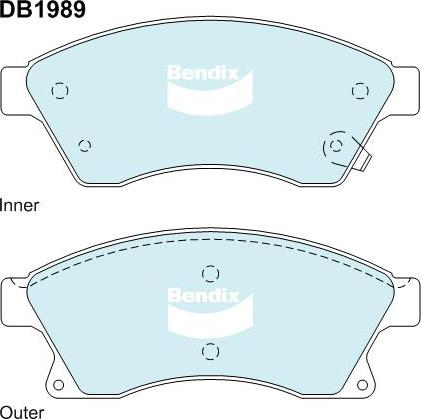 BENDIX DB1989 GCT - Set placute frana,frana disc aaoparts.ro