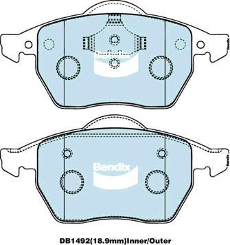 BENDIX DB1492 GCT - Set placute frana,frana disc aaoparts.ro