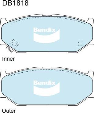 BENDIX DB1818 UP - Set placute frana,frana disc aaoparts.ro