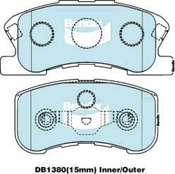 BENDIX DB1380 GCT - Set placute frana,frana disc aaoparts.ro