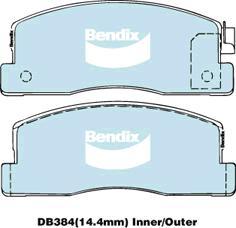 BENDIX DB384 GCT - Set placute frana,frana disc aaoparts.ro