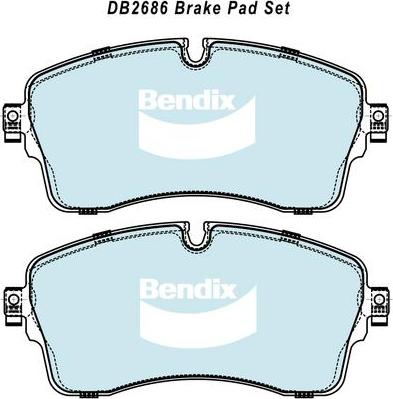 BENDIX DB2686 4WD - Set placute frana,frana disc aaoparts.ro