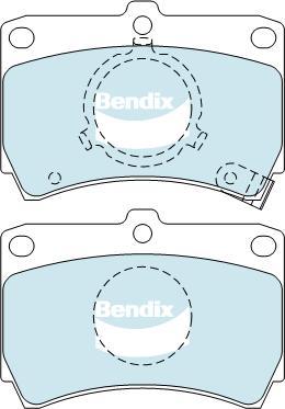 Bendix-AU DB406 GCT - Set placute frana,frana disc aaoparts.ro
