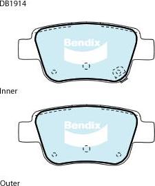 Bendix-AU DB1914 GCT - Set placute frana,frana disc aaoparts.ro