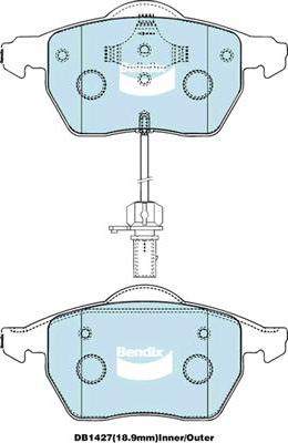 Bendix-AU DB1427 EURO+ - Set placute frana,frana disc aaoparts.ro