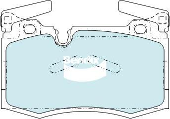Bendix-AU DB2222 EURO+ - Set placute frana,frana disc aaoparts.ro