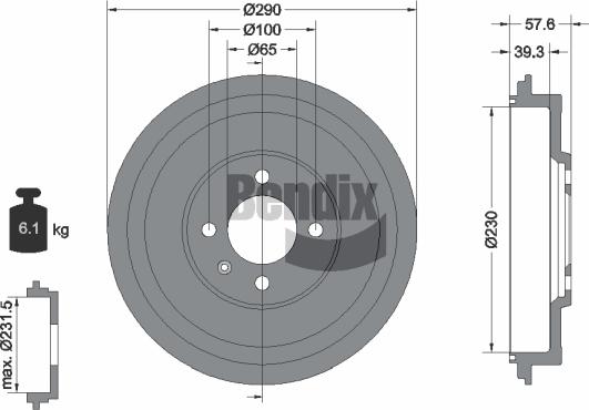 BENDIX Braking BDM1082 - Tambur frana aaoparts.ro