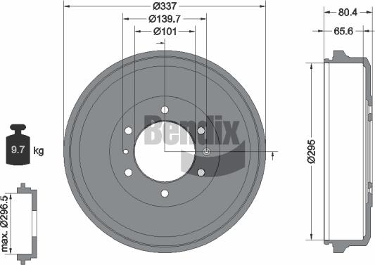 BENDIX Braking BDM1117 - Tambur frana aaoparts.ro