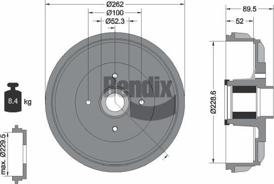 BENDIX Braking BDM1173 - Tambur frana aaoparts.ro
