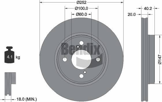 BENDIX Braking BDS1591 - Disc frana aaoparts.ro
