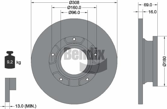 BENDIX Braking BDS1561 - Disc frana aaoparts.ro