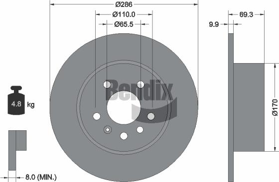 BENDIX Braking BDS1506 - Disc frana aaoparts.ro