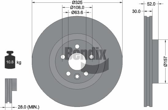 BENDIX Braking BDS1519HC - Disc frana aaoparts.ro